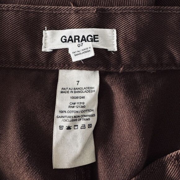 Garage JRS SZ 7 Carpenter Jeans High-Rise Pockets Zip-Fly Brown Womens - Picture 6 of 6